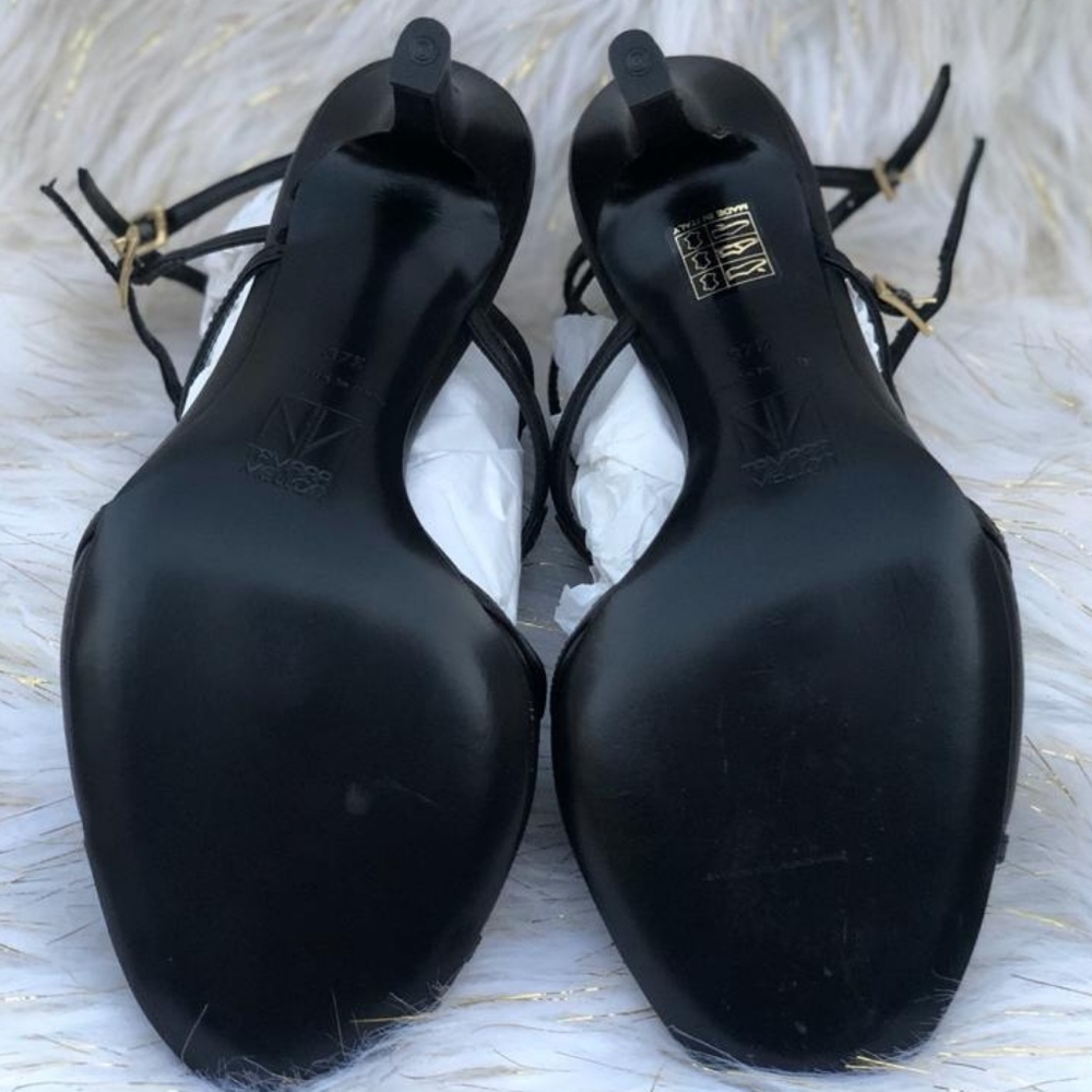 Tamara Mellon Black Trouble Maker Sandals - Picture 4 of 4